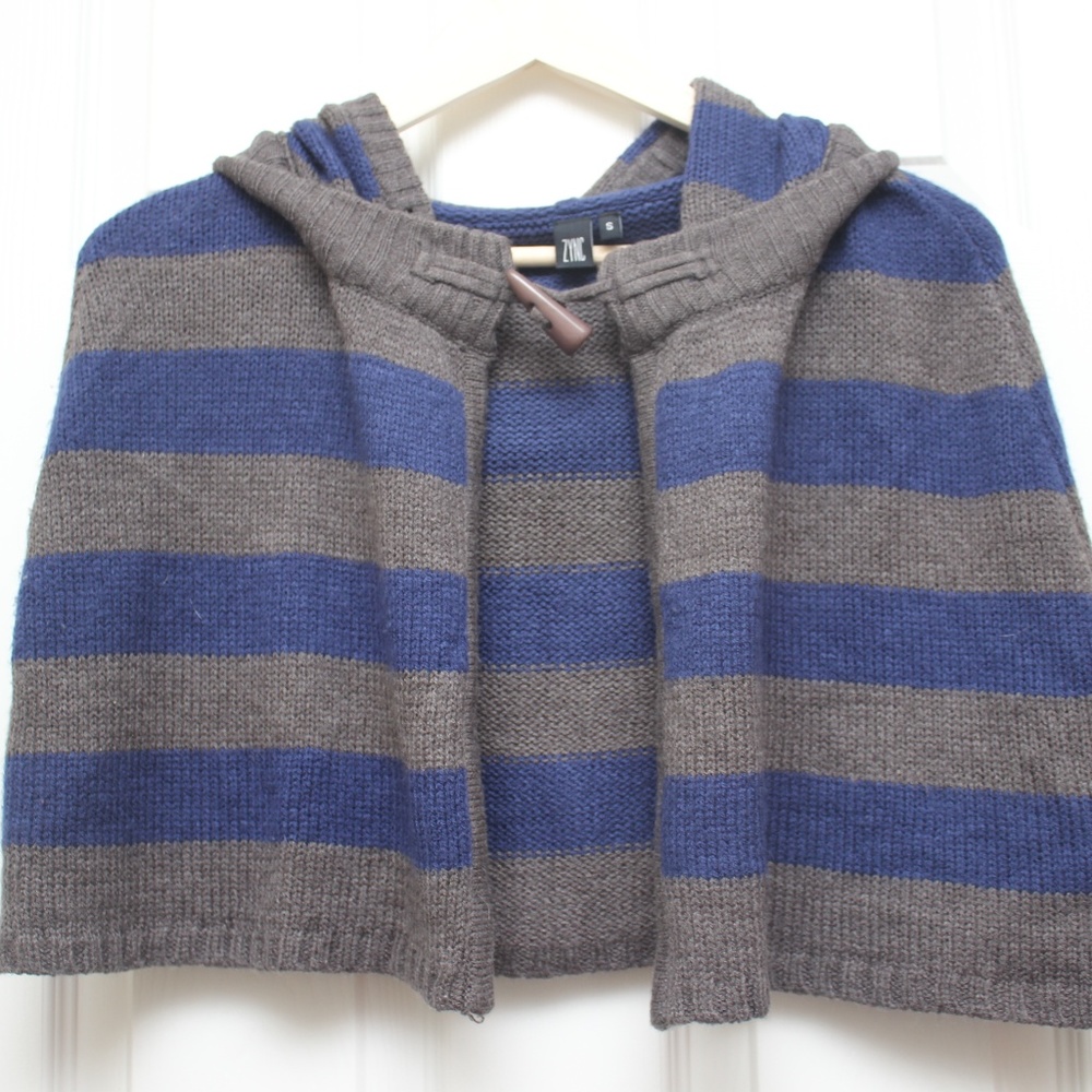 Splash Short Stripe Poncho